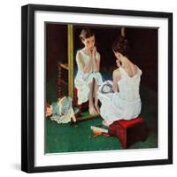 "Girl at the Mirror", March 6,1954-Norman Rockwell-Framed Giclee Print