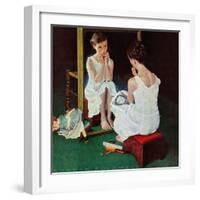 "Girl at the Mirror", March 6,1954-Norman Rockwell-Framed Giclee Print