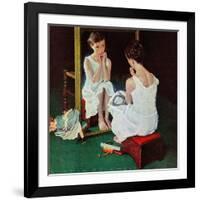 "Girl at the Mirror", March 6,1954-Norman Rockwell-Framed Giclee Print