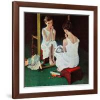 "Girl at the Mirror", March 6,1954-Norman Rockwell-Framed Giclee Print