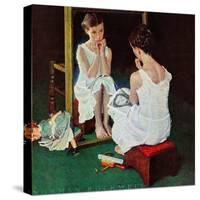 "Girl at the Mirror", March 6,1954-Norman Rockwell-Stretched Canvas