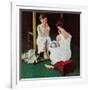"Girl at the Mirror", March 6,1954-Norman Rockwell-Framed Giclee Print