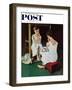 "Girl at the Mirror" Saturday Evening Post Cover, March 6,1954-Norman Rockwell-Framed Giclee Print