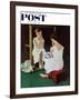 "Girl at the Mirror" Saturday Evening Post Cover, March 6,1954-Norman Rockwell-Framed Giclee Print