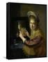 Girl at the Mirror-Paulus Moreelse-Framed Stretched Canvas