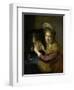 Girl at the Mirror-Paulus Moreelse-Framed Art Print