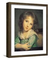 Girl at the Window-Jean-Baptiste Greuze-Framed Giclee Print