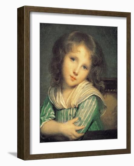 Girl at the Window-Jean-Baptiste Greuze-Framed Giclee Print