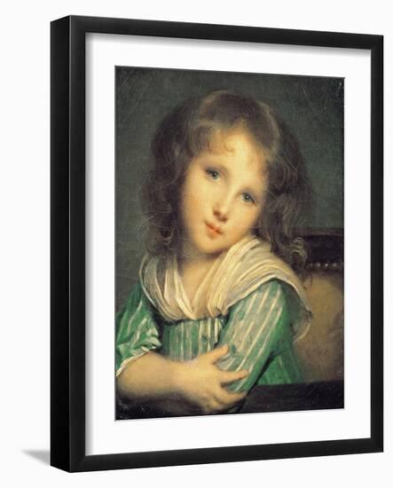 Girl at the Window-Jean-Baptiste Greuze-Framed Giclee Print