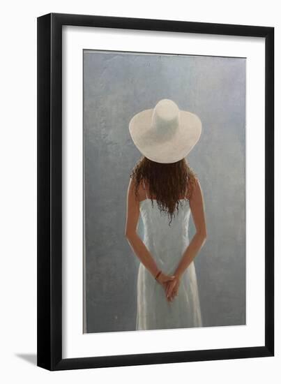 Girl Backview (Oil on Canvas)-Lincoln Seligman-Framed Giclee Print