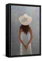Girl Backview (Oil on Canvas)-Lincoln Seligman-Framed Stretched Canvas