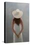 Girl Backview (Oil on Canvas)-Lincoln Seligman-Stretched Canvas