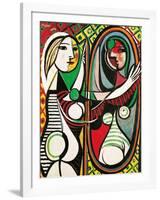 Girl Before a Mirror, c.1932-Pablo Picasso-Framed Art Print