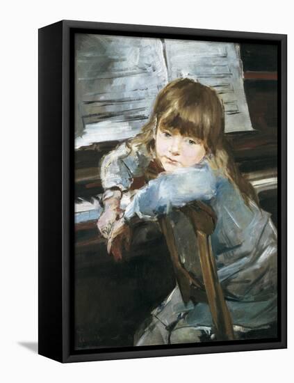 Girl before the Piano-Francesc Torrescassana-Framed Stretched Canvas