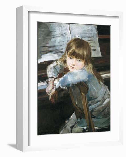 Girl before the Piano-Francesc Torrescassana-Framed Art Print