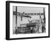 Girl Behind the Pump Gas Station Run Entirely by Female Owners-Emil Otto Hoppé-Framed Photographic Print