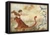 Girl Being Pulled Through the Water by May Flies-null-Framed Stretched Canvas