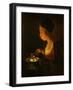 Girl Blowing on a Brazier, circa 1645-Georges de La Tour-Framed Giclee Print