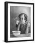 Girl Blowing Soap Bubbles-Gjon Mili-Framed Photographic Print