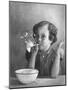 Girl Blowing Soap Bubbles-Gjon Mili-Mounted Photographic Print