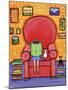 Girl Books Cats Reading Chair-Shelagh Duffett-Mounted Giclee Print