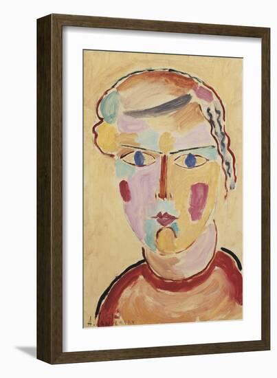 Girl, Bright in Appearance; Madchenkopf, Helle Erscheinung, 1916-Alexej Von Jawlensky-Framed Giclee Print