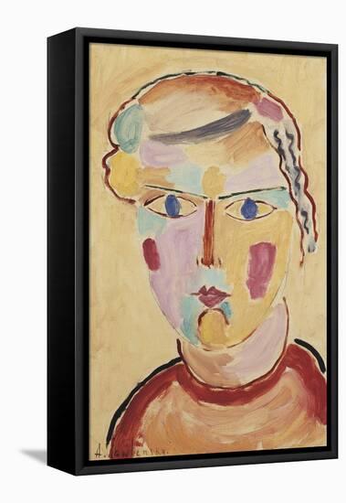 Girl, Bright in Appearance; Madchenkopf, Helle Erscheinung, 1916-Alexej Von Jawlensky-Framed Stretched Canvas