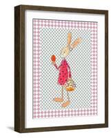 Girl Bunny with Egg and Basket-Effie Zafiropoulou-Framed Giclee Print