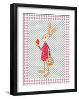 Girl Bunny with Egg and Basket-Effie Zafiropoulou-Framed Giclee Print