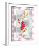 Girl Bunny with Egg and Basket-Effie Zafiropoulou-Framed Giclee Print