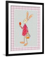 Girl Bunny with Egg and Basket-Effie Zafiropoulou-Framed Giclee Print
