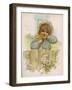 Girl, Buttercups, Daisies-Harriett M Bennett-Framed Art Print