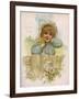 Girl, Buttercups, Daisies-Harriett M Bennett-Framed Art Print