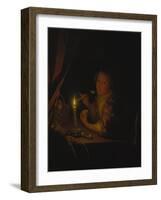 Girl by Candlelight-Godfried Schalcken-Framed Giclee Print
