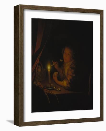 Girl by Candlelight-Godfried Schalcken-Framed Giclee Print