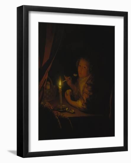 Girl by Candlelight-Godfried Schalcken-Framed Giclee Print