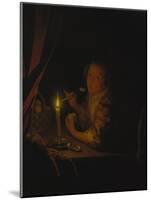 Girl by Candlelight-Godfried Schalcken-Mounted Giclee Print