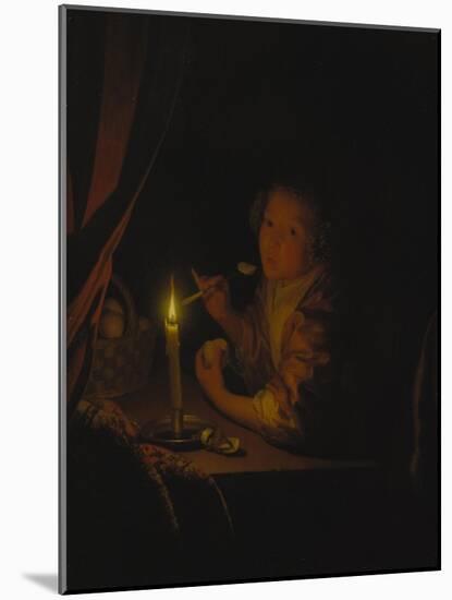 Girl by Candlelight-Godfried Schalcken-Mounted Giclee Print