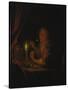 Girl by Candlelight-Godfried Schalcken-Stretched Canvas