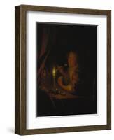 Girl by Candlelight-Godfried Schalcken-Framed Giclee Print