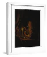 Girl by Candlelight-Godfried Schalcken-Framed Giclee Print