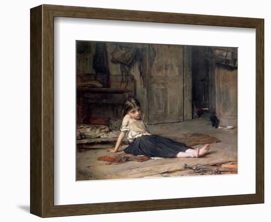 Girl by the Fireside, 1867-Frank Holl-Framed Giclee Print