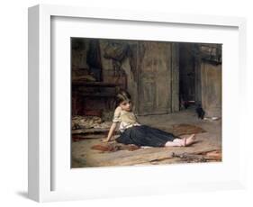 Girl by the Fireside, 1867-Frank Holl-Framed Giclee Print