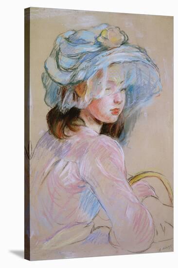 Girl Carrying a Basket, 1891 (Pastel on Paper)-Berthe Morisot-Stretched Canvas