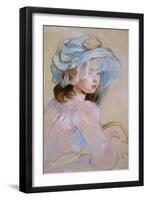 Girl Carrying a Basket, 1891 (Pastel on Paper)-Berthe Morisot-Framed Giclee Print