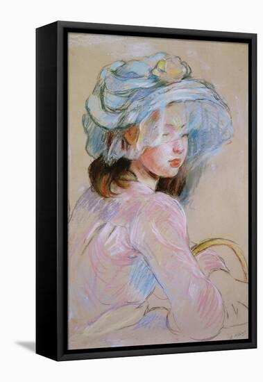 Girl Carrying a Basket, 1891 (Pastel on Paper)-Berthe Morisot-Framed Stretched Canvas