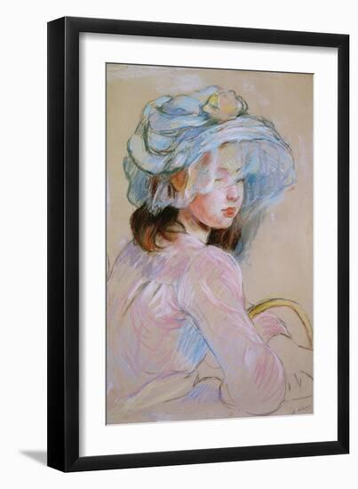 Girl Carrying a Basket, 1891 (Pastel on Paper)-Berthe Morisot-Framed Premium Giclee Print