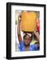 Girl carrying a heavy load, St. Louis, Senegal-Godong-Framed Photographic Print