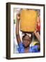 Girl carrying a heavy load, St. Louis, Senegal-Godong-Framed Photographic Print