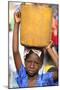 Girl carrying a heavy load, St. Louis, Senegal-Godong-Mounted Photographic Print